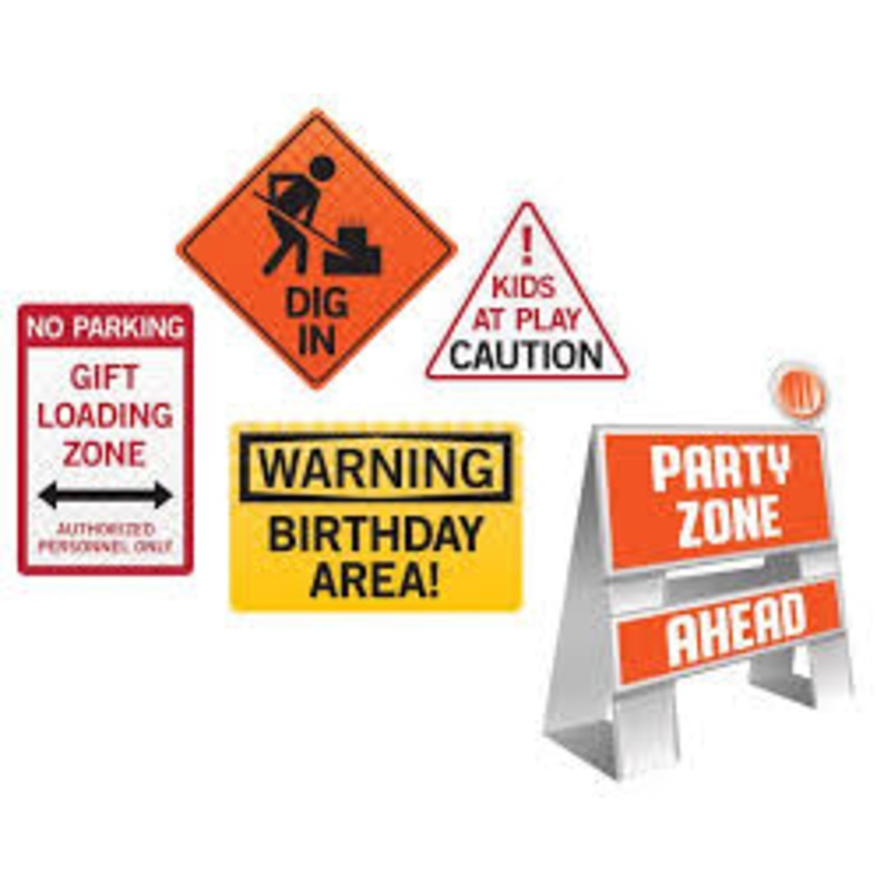 Construction Party Signs