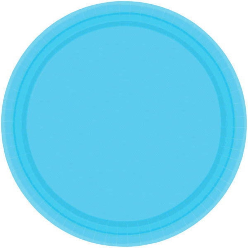 PAPER PLATE - CARIBBEAN BLUE  10.5"   20CNT