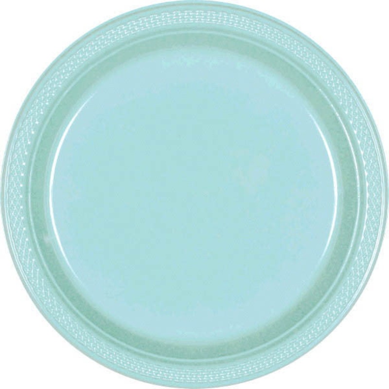 PLATE - ROBIN'S EGG 10 1/2" PLASTIC 20 CT/PKG