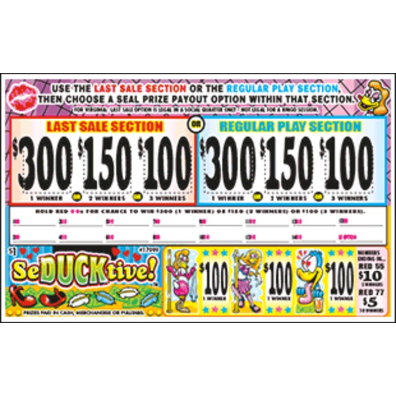 SEDUCKTIVE PULL TAB 960 TICKETS