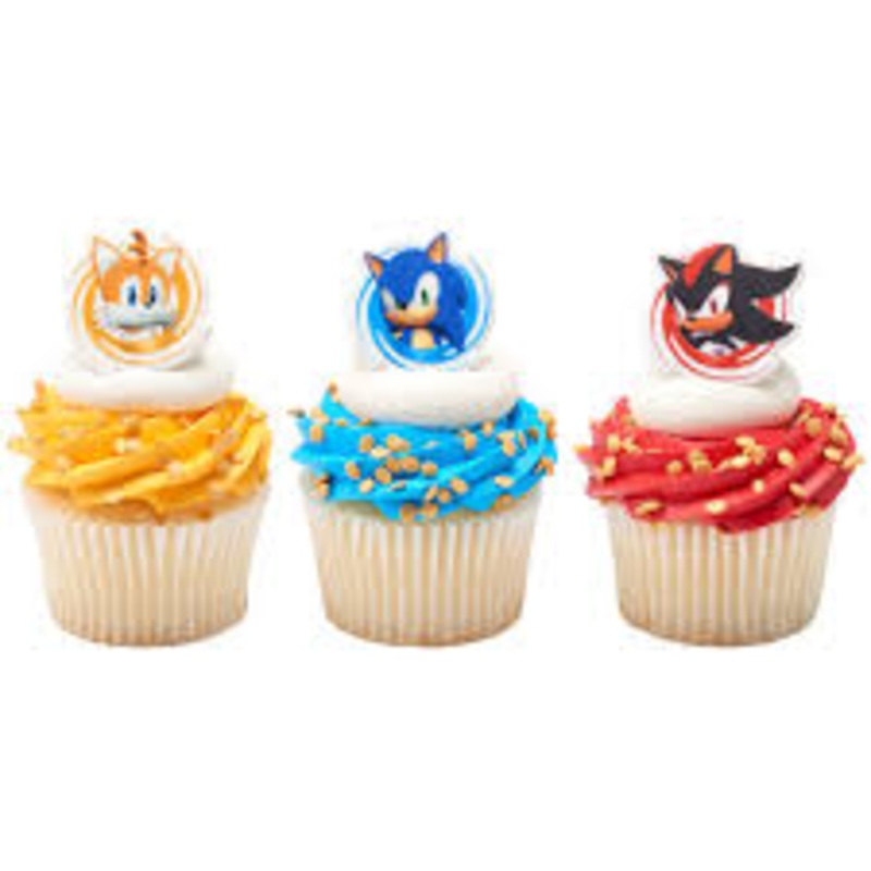 Sonic The Hedgehog Cupcake Rings