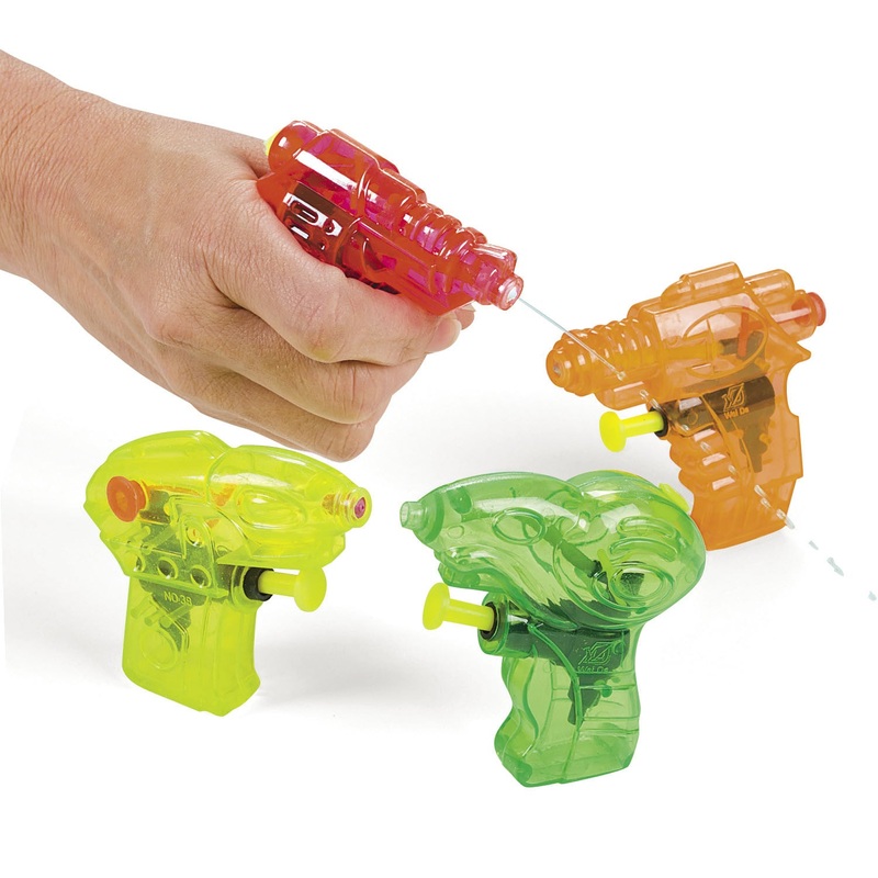 WATER GUN - PLASTIC ASST COLORS     12 CT/PKG
