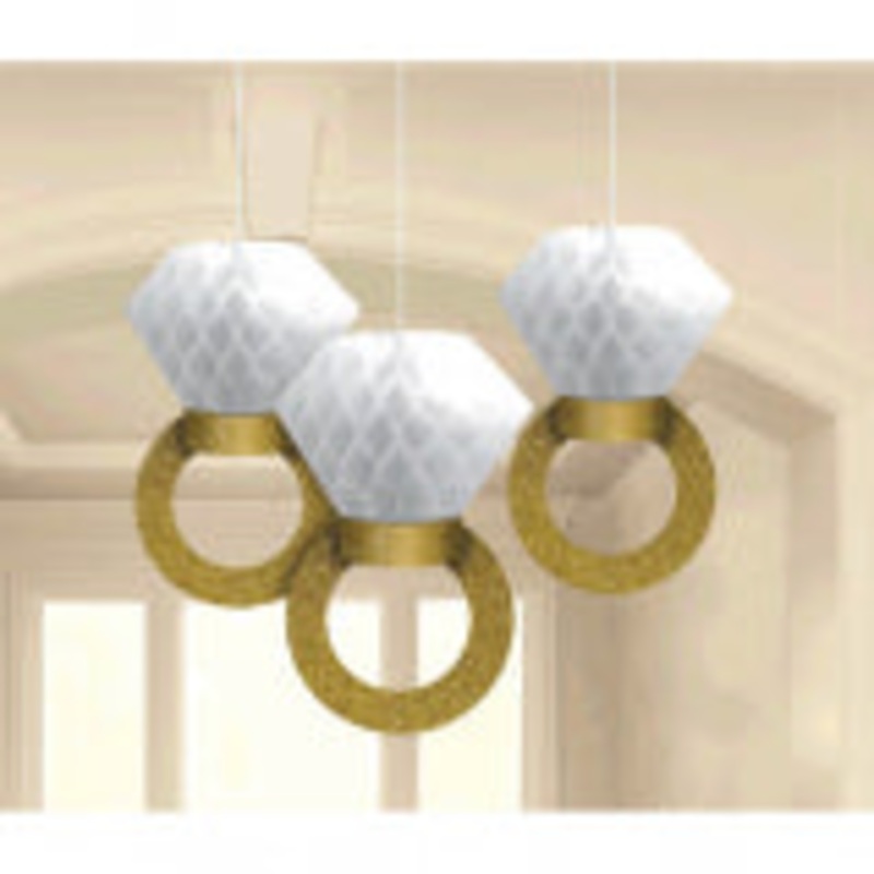 WEDDING RING HANGING DECORATIONS 3CT