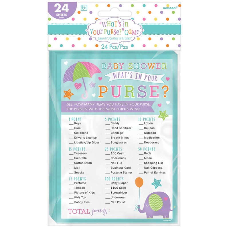 WHATS IN YOUR PURSE BABY SHOWER GAME