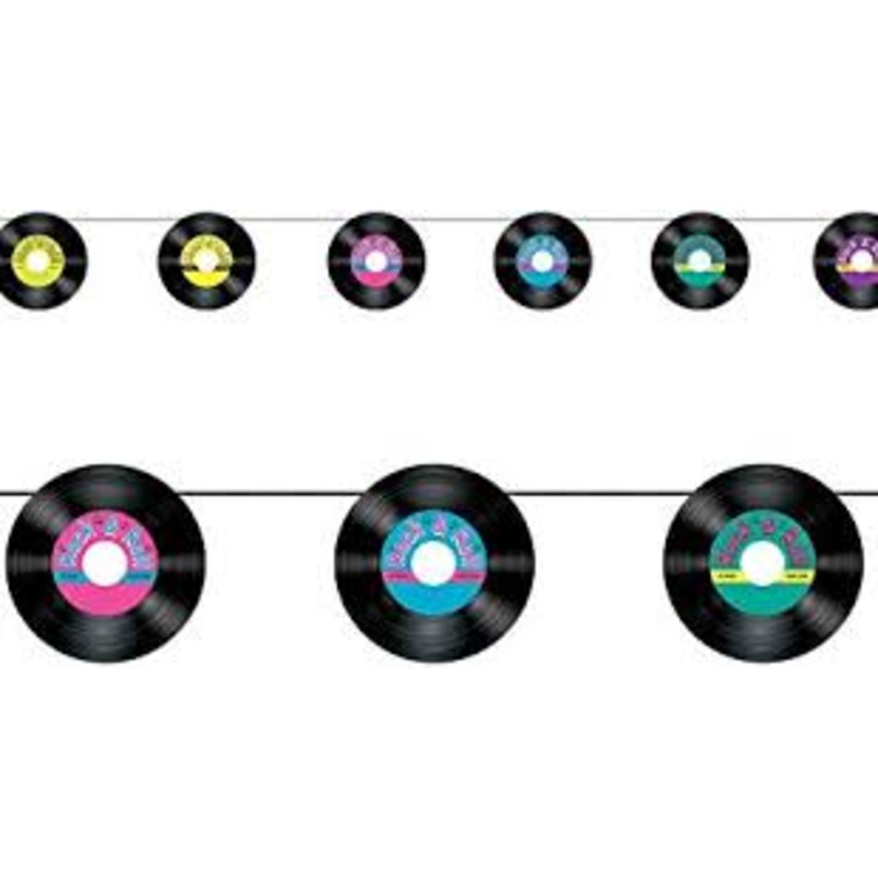50's Record Streamer Decoration