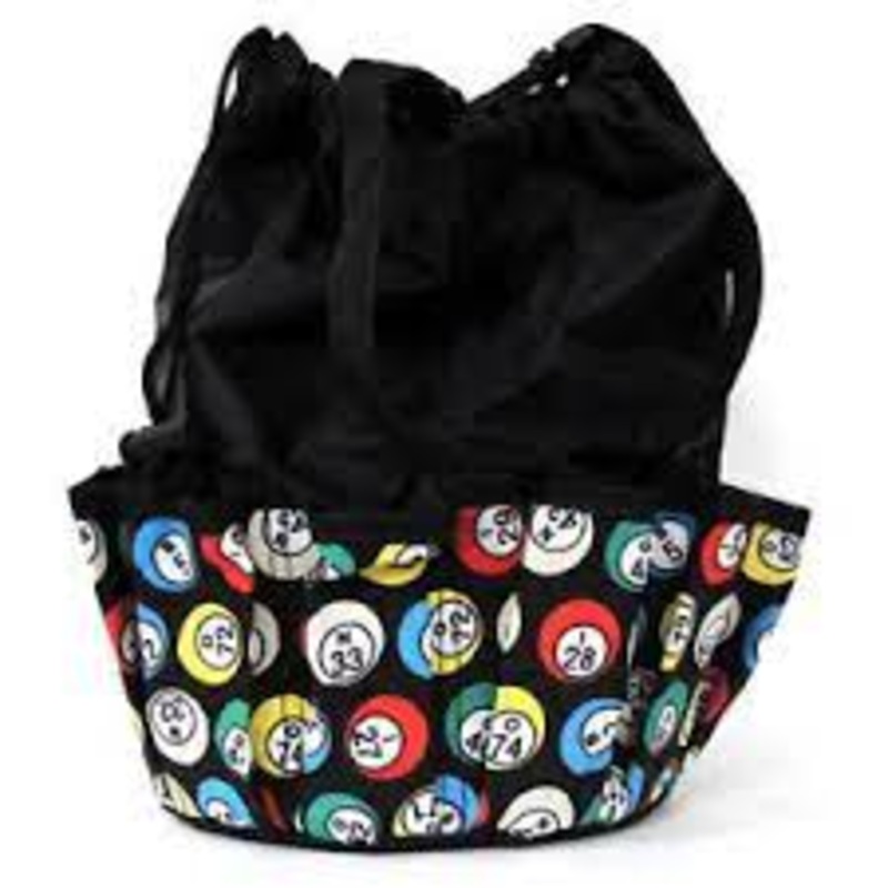 BLACK 10 POCKET BINGO BAG