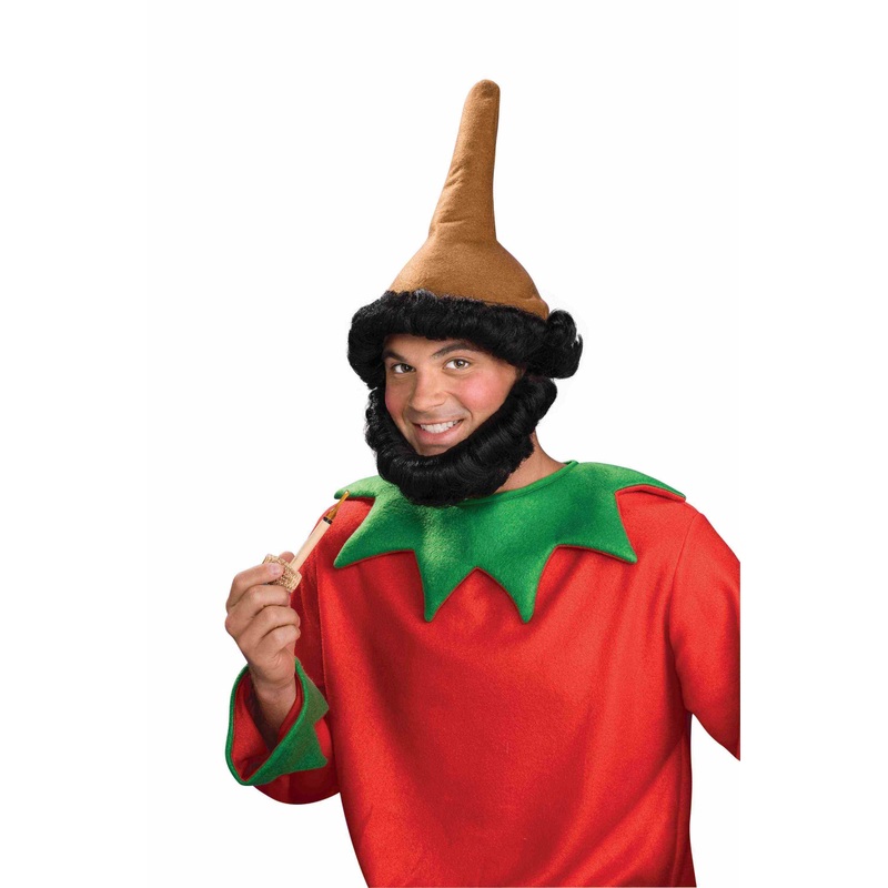 Brown Elf Hat with attached Beard