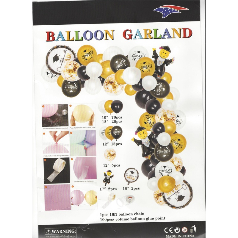 CONGRATS GRAD BALLOON GARLAND