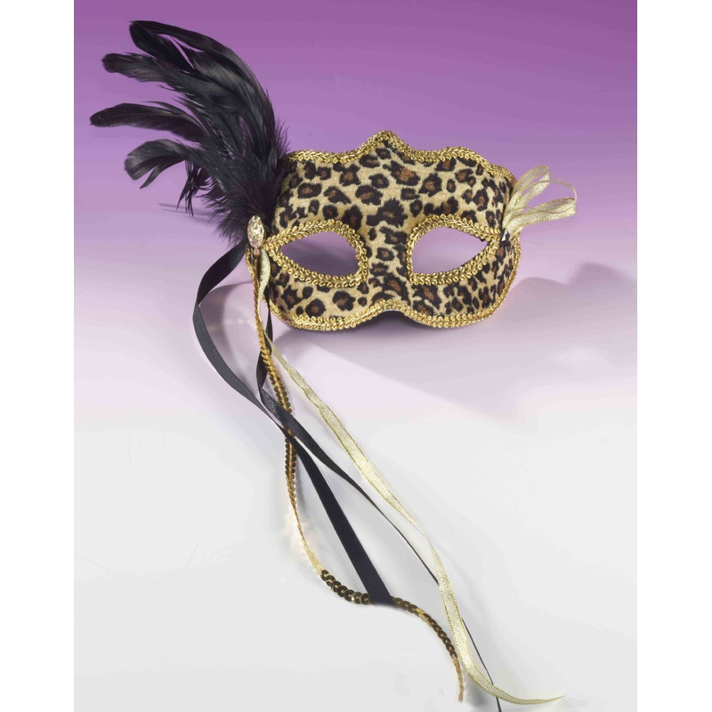 Leopard Print Venetian Mask
