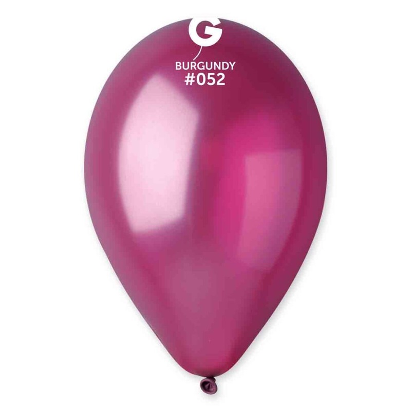 Metal Burgundy Gemar Latex Balloons- #052