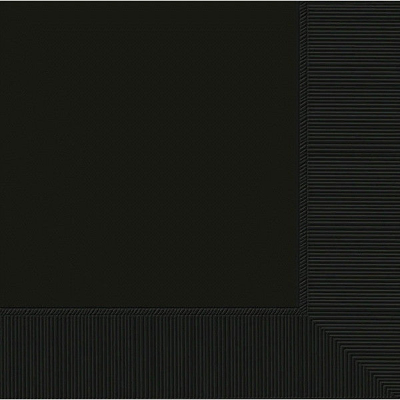 Midnight Black Beverage Napkins - 40ct.