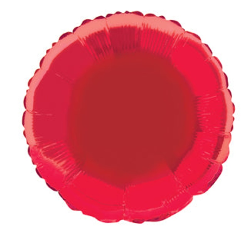 MYLAR BALLOON RED 18", 3 STYLES