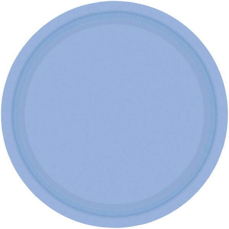PAPER PLATE - PASTEL BLUE   10.5"   20CNT