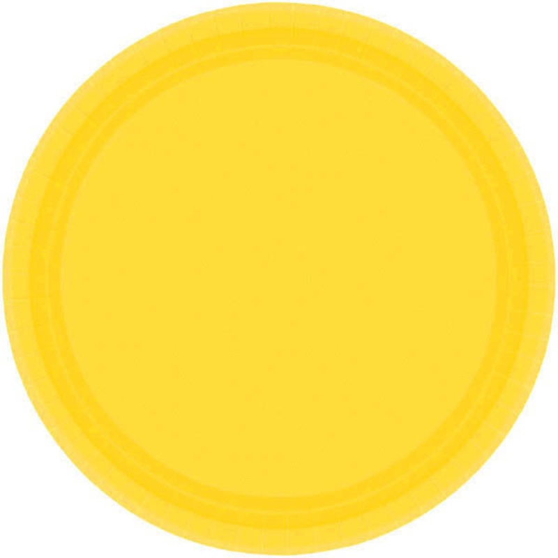 PAPER PLATE YELLOW SUNSHINE 6.75"   20CNT