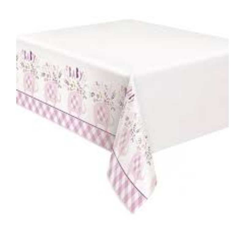 Pink Elephant Plastic Table Cover