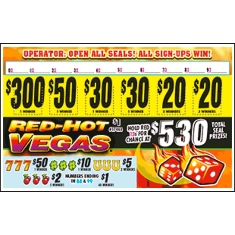 RED HOT VEGAS PULL TAB 885 TICKETS