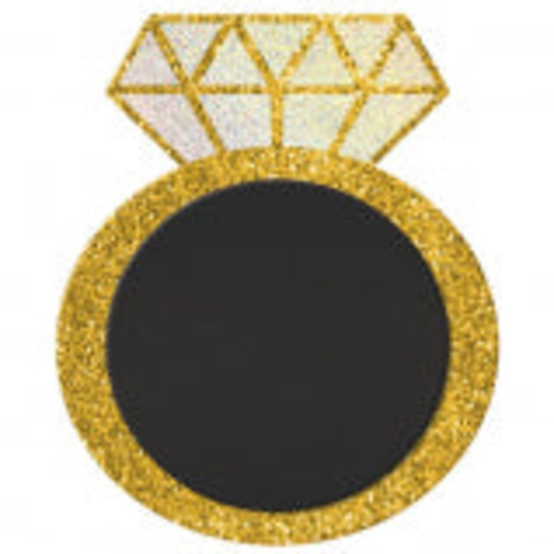 WEDDING RING CHALKBOARD EASEL 12"