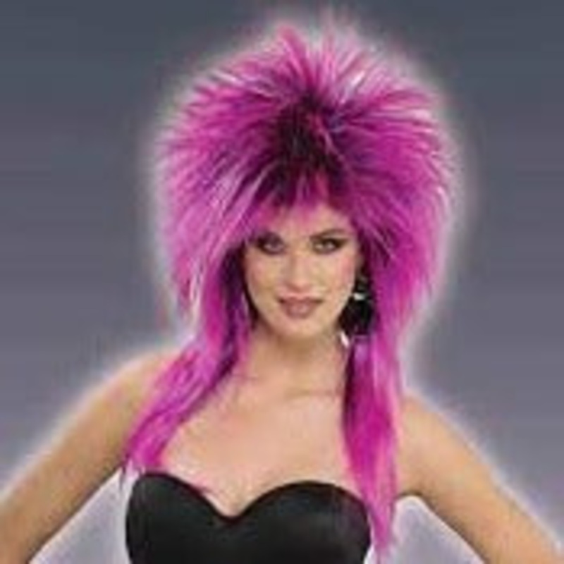 80's Purple Pizazz Adult Wig