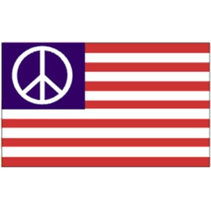 Flag 3X5 Peace w/Red & White Stripe