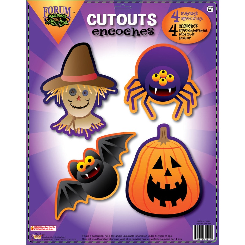 Halloween Cutouts - 4ct.