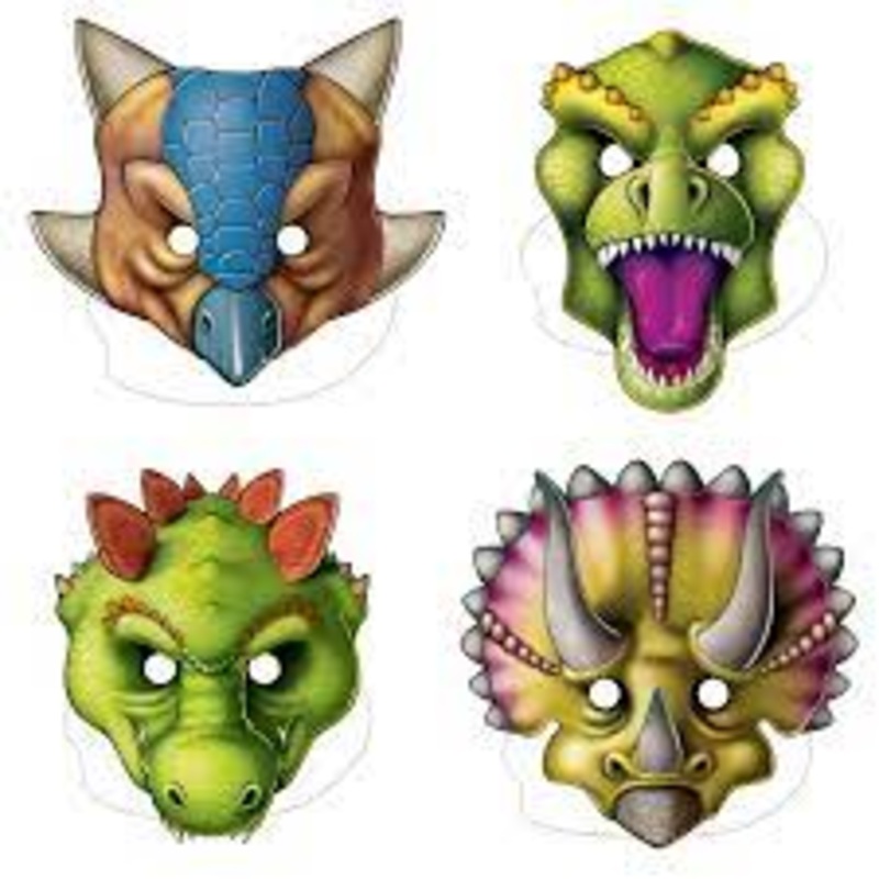 PAPER DINOSAUR MASKS