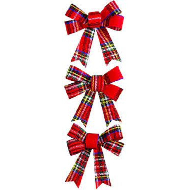 Small Multi Color Plaid Bows