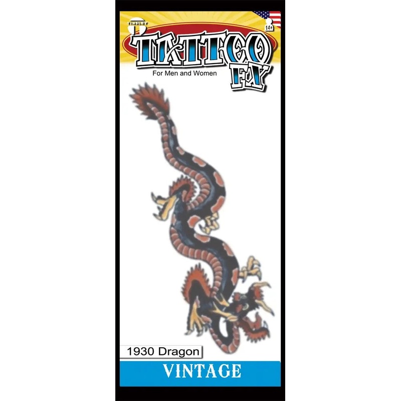 Tinsley Transfers 1930 Dragon Vintage Tattoo