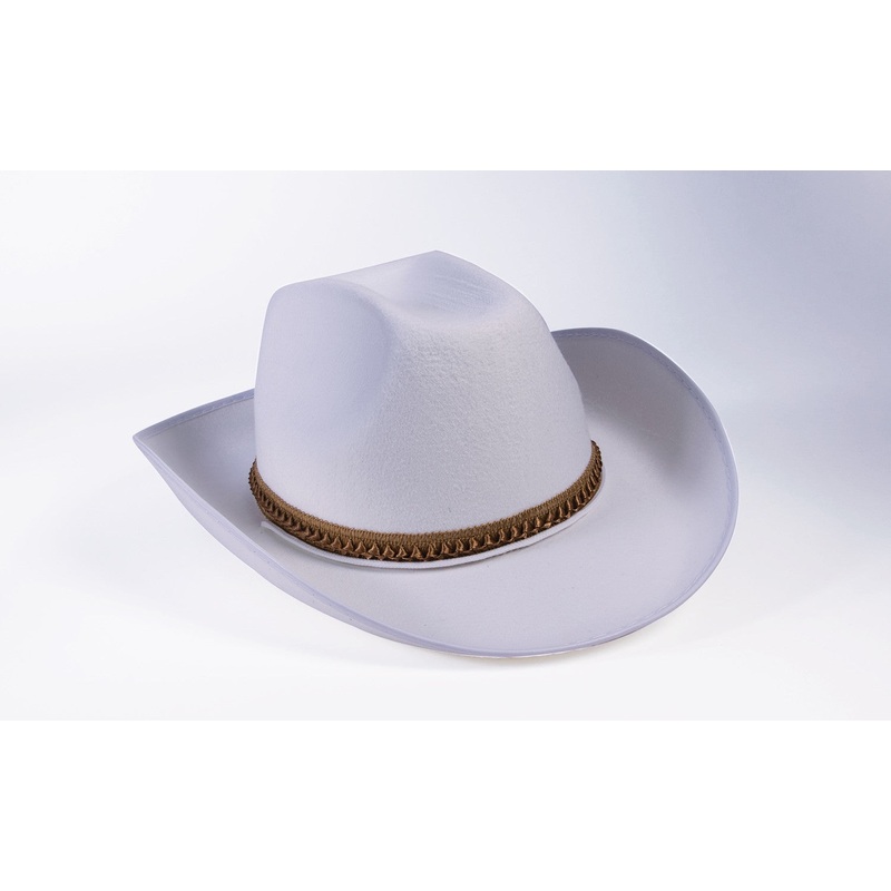 White Cowboy Hat w/Band