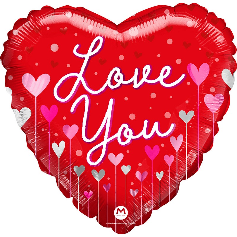 Balloon Mylar I Love You Heart
