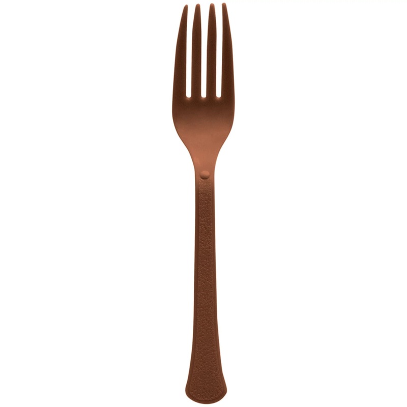 Boxed, Heavy Weight Forks, Mid Ct. - Chocolate Brown 20CT