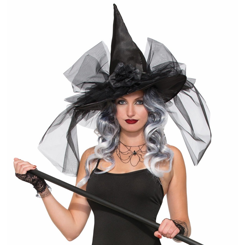 Deluxe Witch Hat w/Ruffles