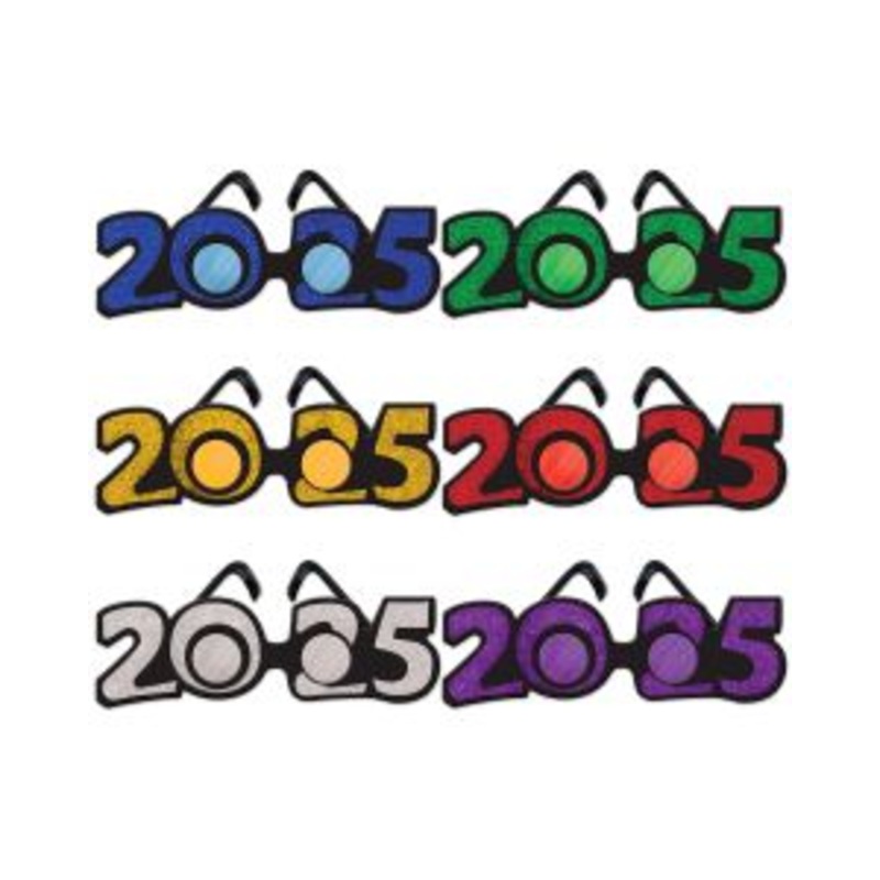 Glasses Glittered 2025 Assorted