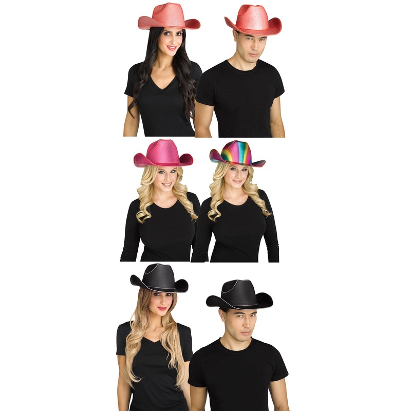 Hat Cowboy Rainbow Lightup