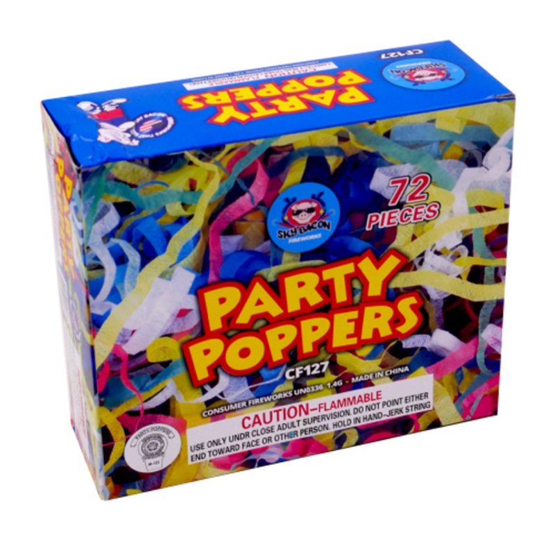 Party Poppers 72CT