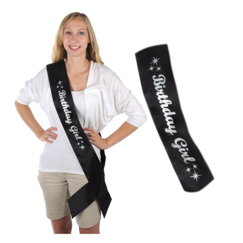 Sash Birthday Girl Black