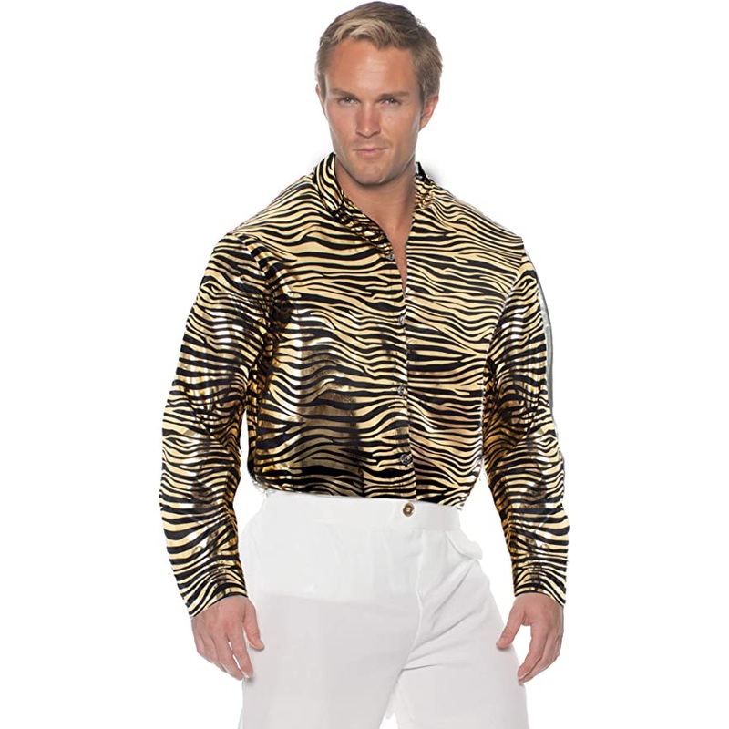 Shirt Tiger Print Foil Gold/Black