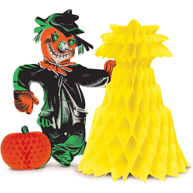 Vintage Halloween Scarecrow Centerpiece