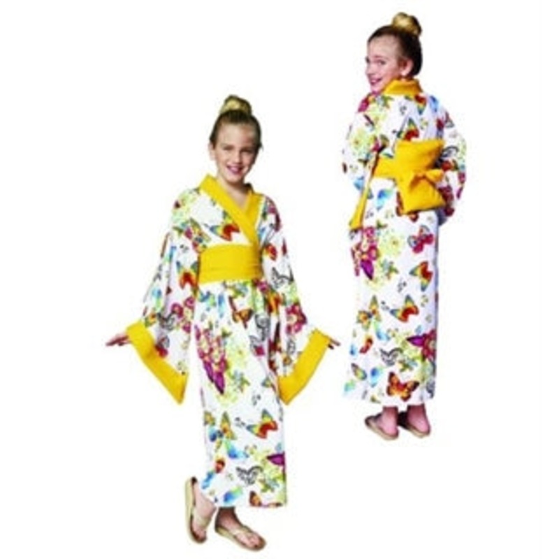 C. Geisha RG Yellow Floral Butterfly Lg