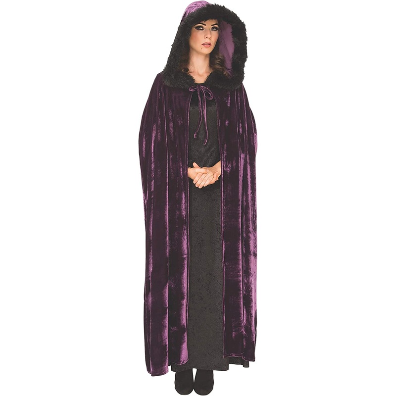 Cape Midnight Purple w/Fur Trimed Hood