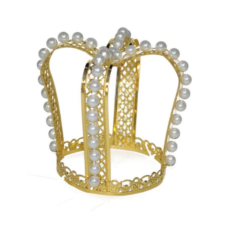 Mini Gold Crown w/Pearls