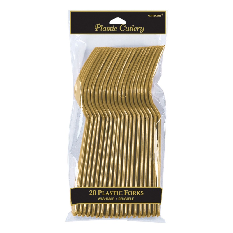 Plastic Forks - Gold - 20PC