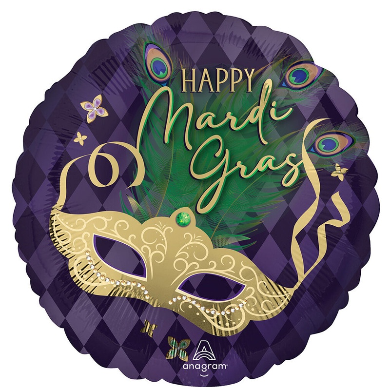 Balloon Mylar Mardi Gras