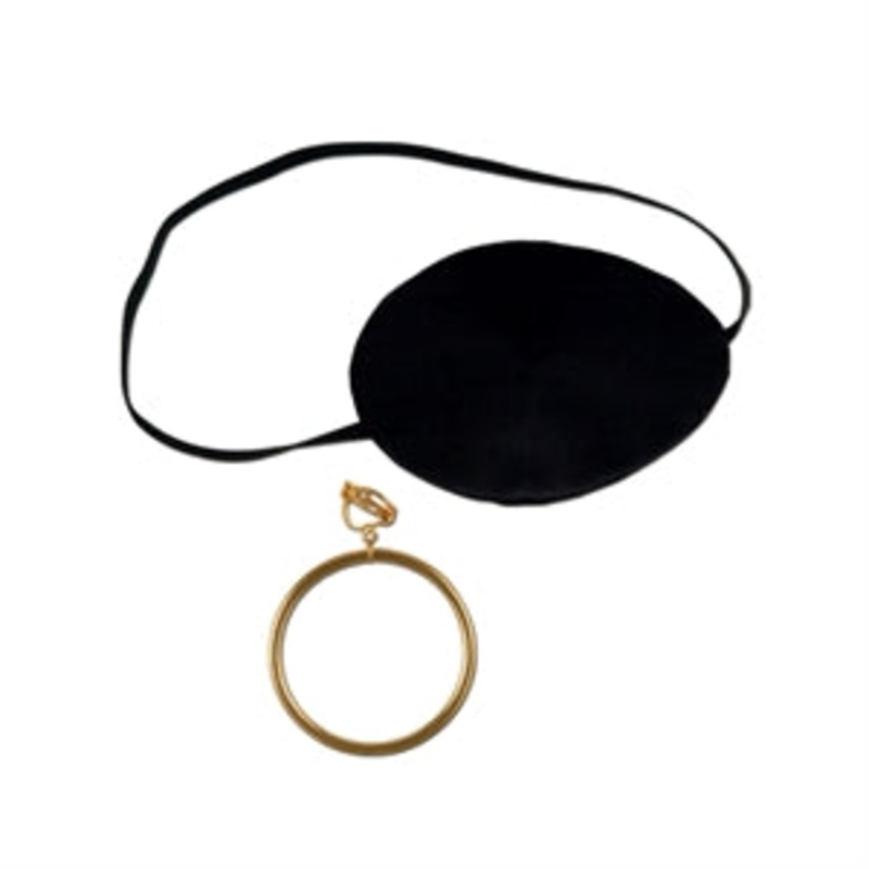 Eye patch w/Earring Black