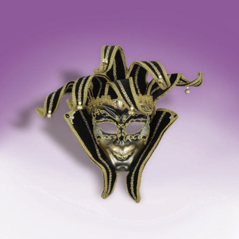 Mask Giant Jester Black/Gold