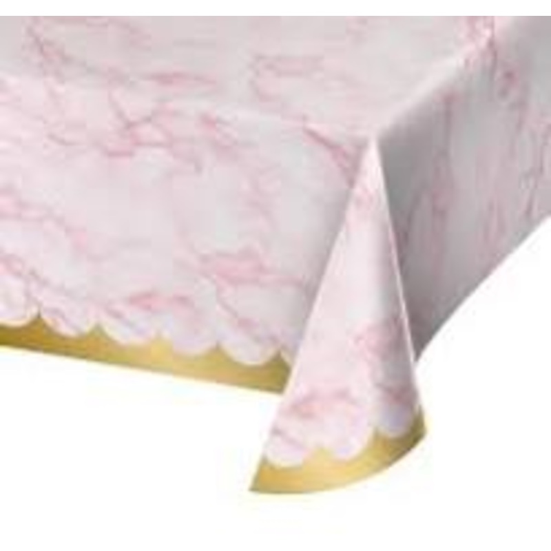 Paper Table Cloth Pink Marble 54"X102"