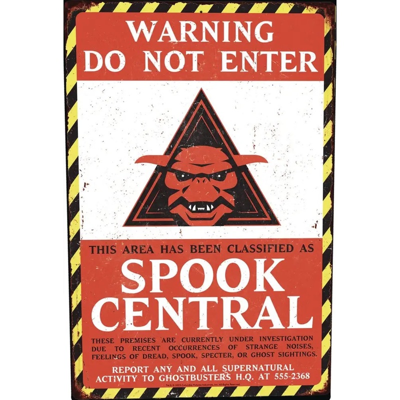 Sign Ghostbusters Spook Central