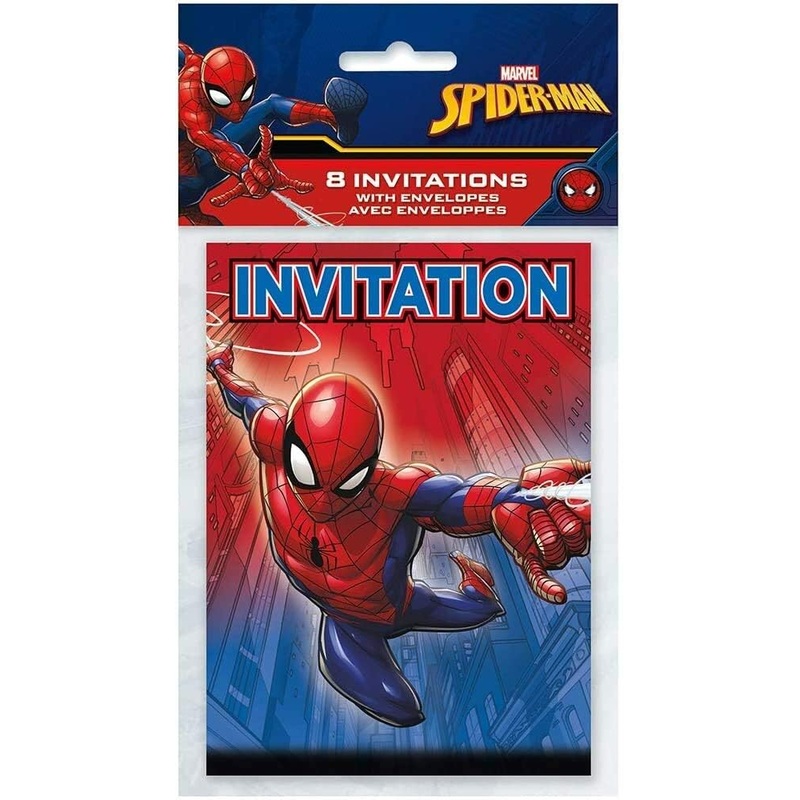 Spiderman Invitations 8CT