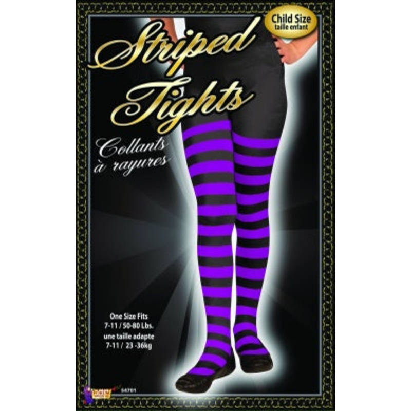 Tights - Purple and Black Striped