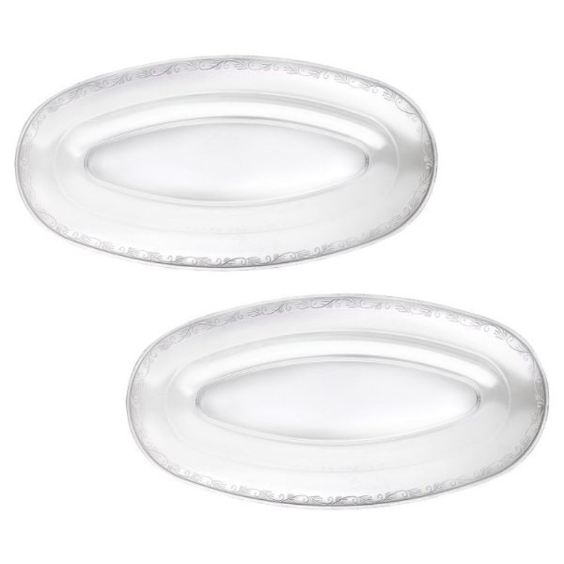 Tray Oval Clear 15x7.75in