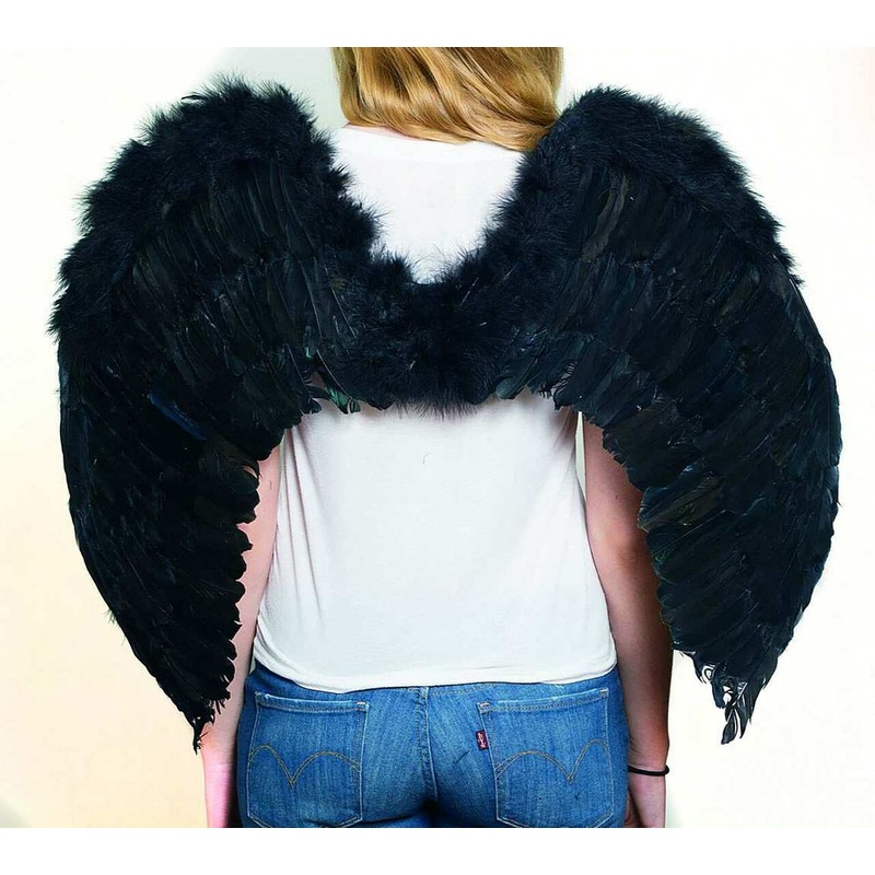 Black Feather Wings 31"